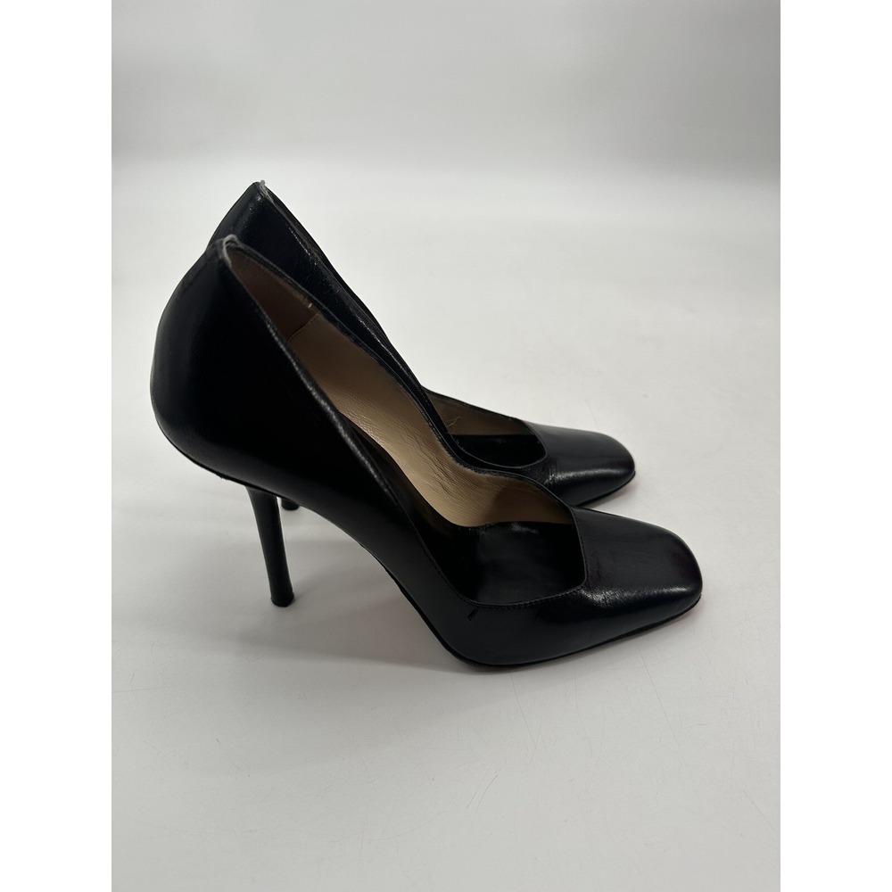 Gucci Italy Black Leather Pumps Heels Work Business SZ 7.5 C 37.5 105771‎ - Picture 4 of 15